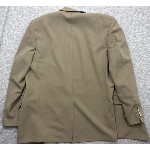 L.L. Bean Suit Jacket Men's Size 44 Single Breasted Lined Inner Pockets Beige - Picture 7 of 7